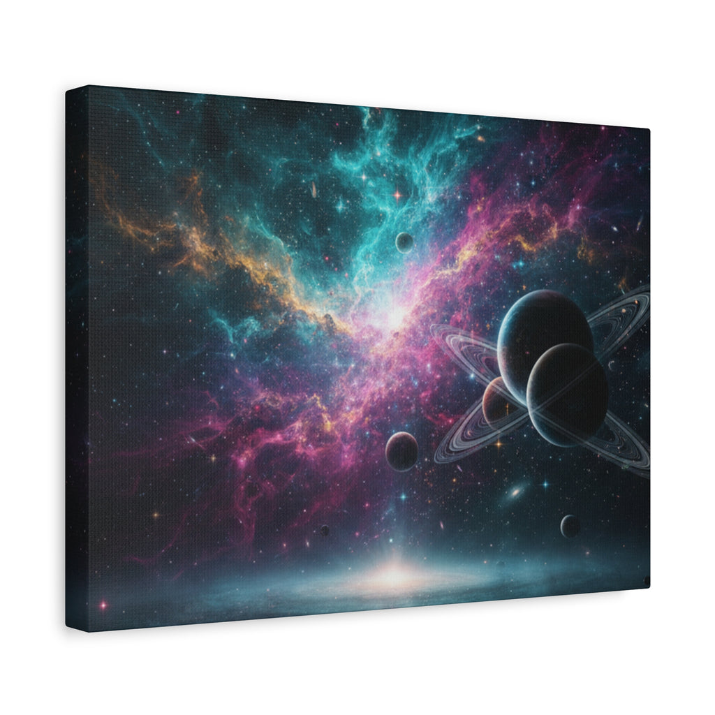 Cosmic Nebula "Stunning" Canvas Print — Galaxy Planets Wall Art