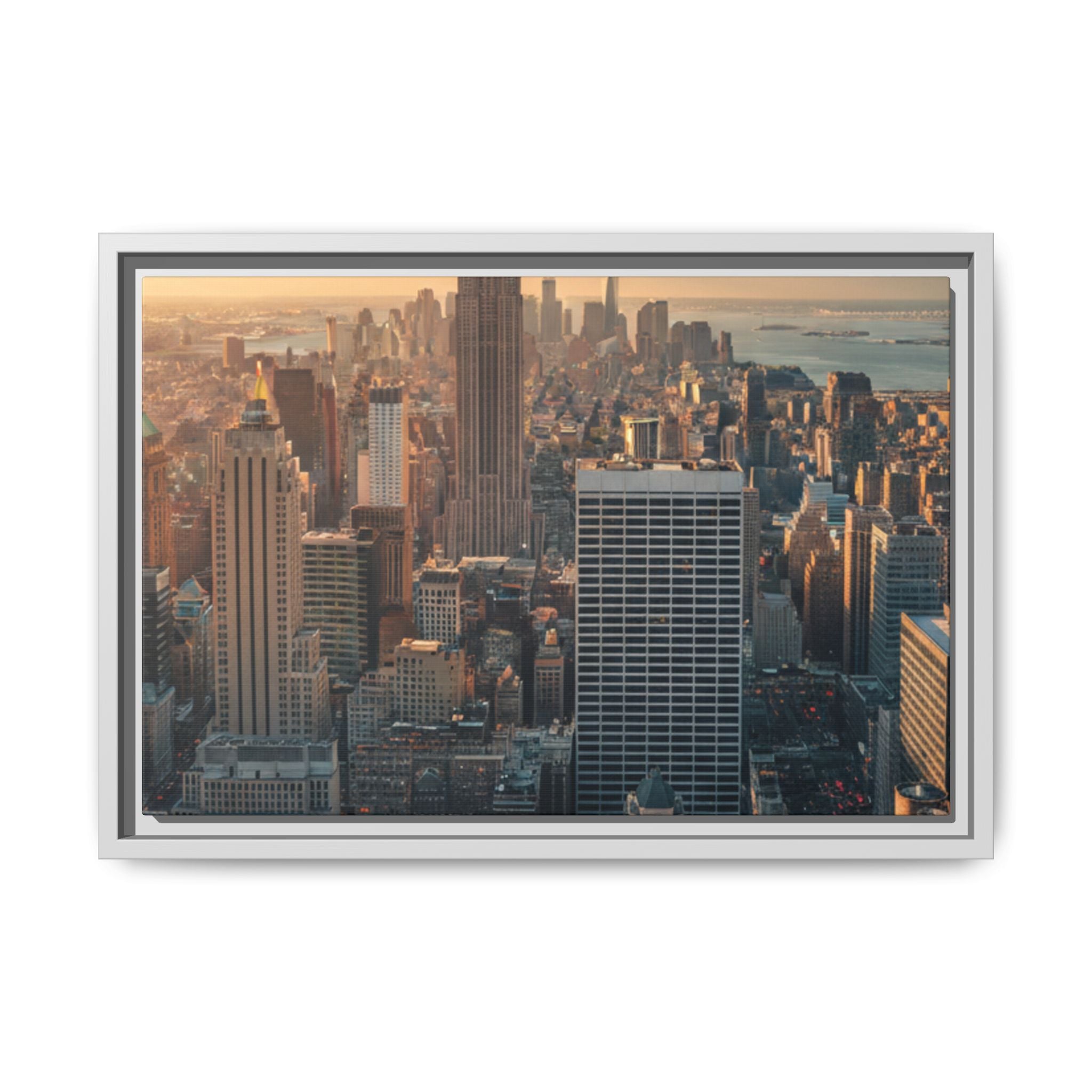 New York City Skyline at Sunset - Framed Art