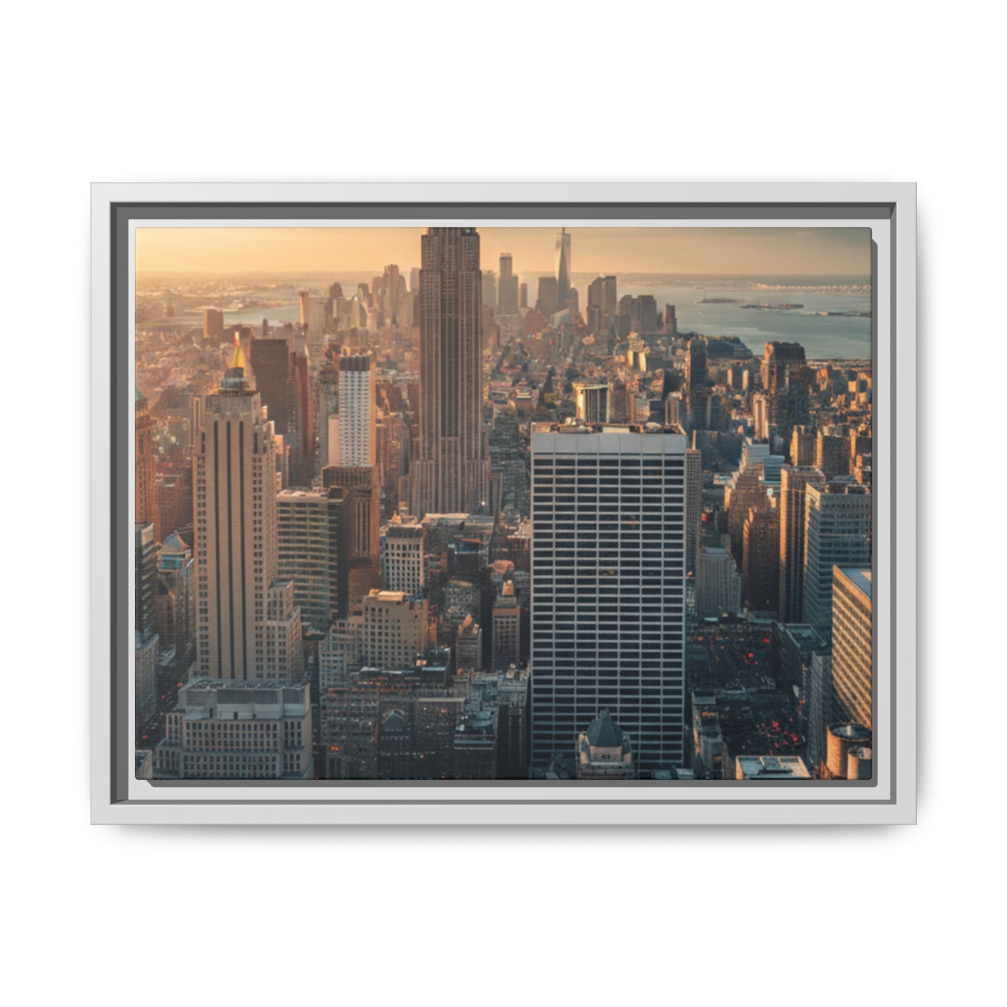 New York City Skyline at Sunset - Framed Art