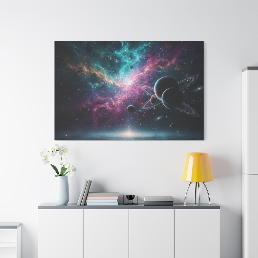 Cosmic Nebula "Stunning" Canvas Print — Galaxy Planets Wall Art