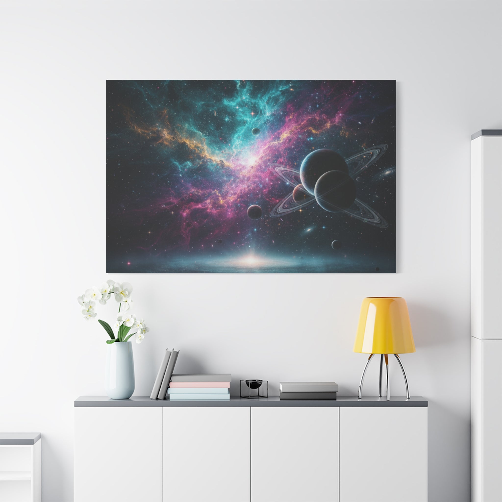 Cosmic Nebula "Stunning" Canvas Print — Galaxy Planets Wall Art