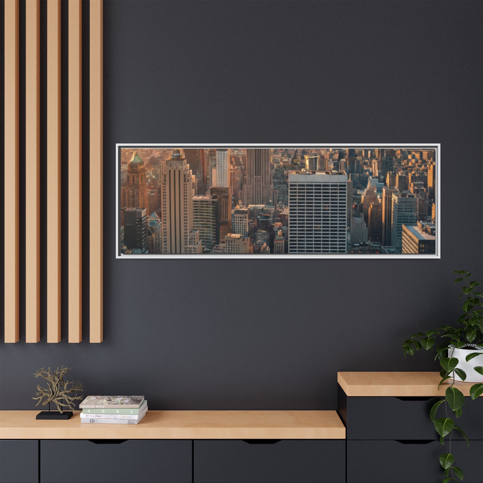 New York City Skyline at Sunset - Framed Art