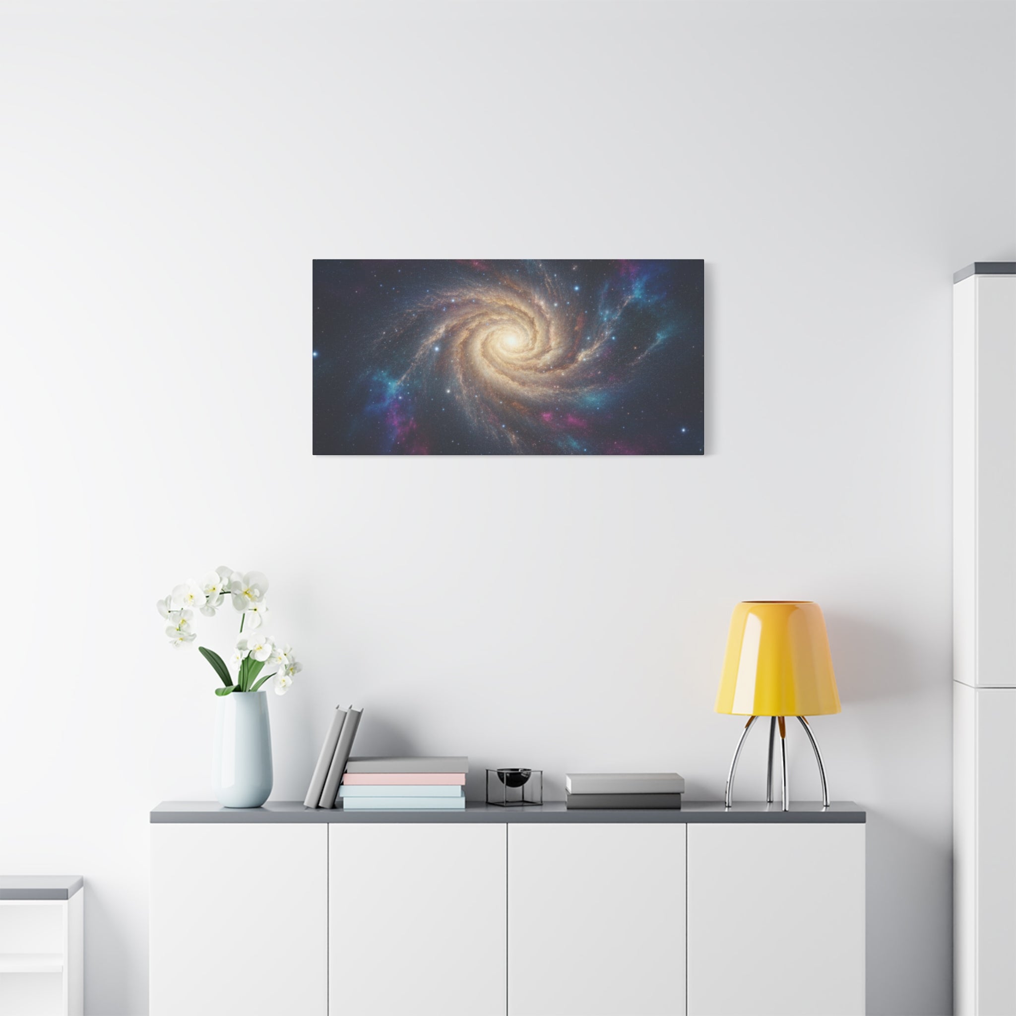 Spiral Galaxy Matte Canvas Wall Art – Stretched Space Nebula Print
