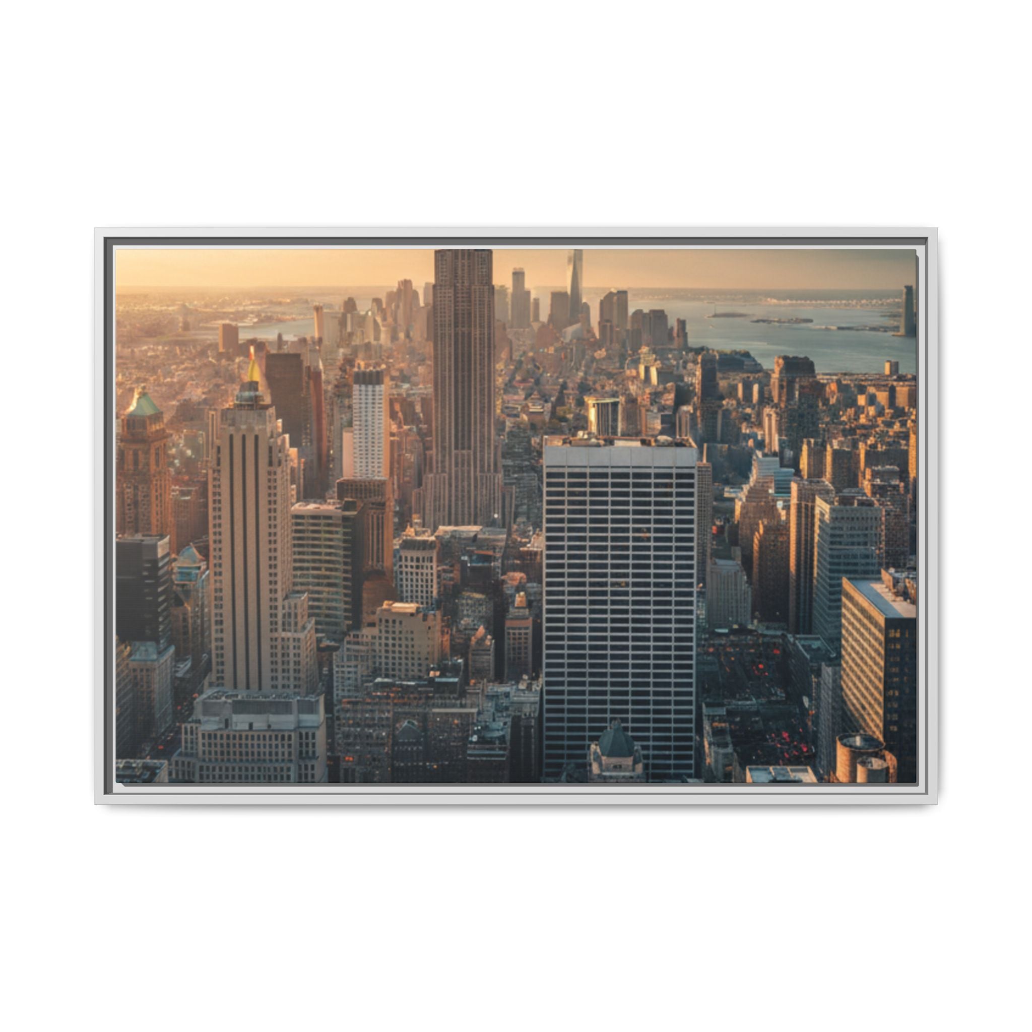 New York City Skyline at Sunset - Framed Art