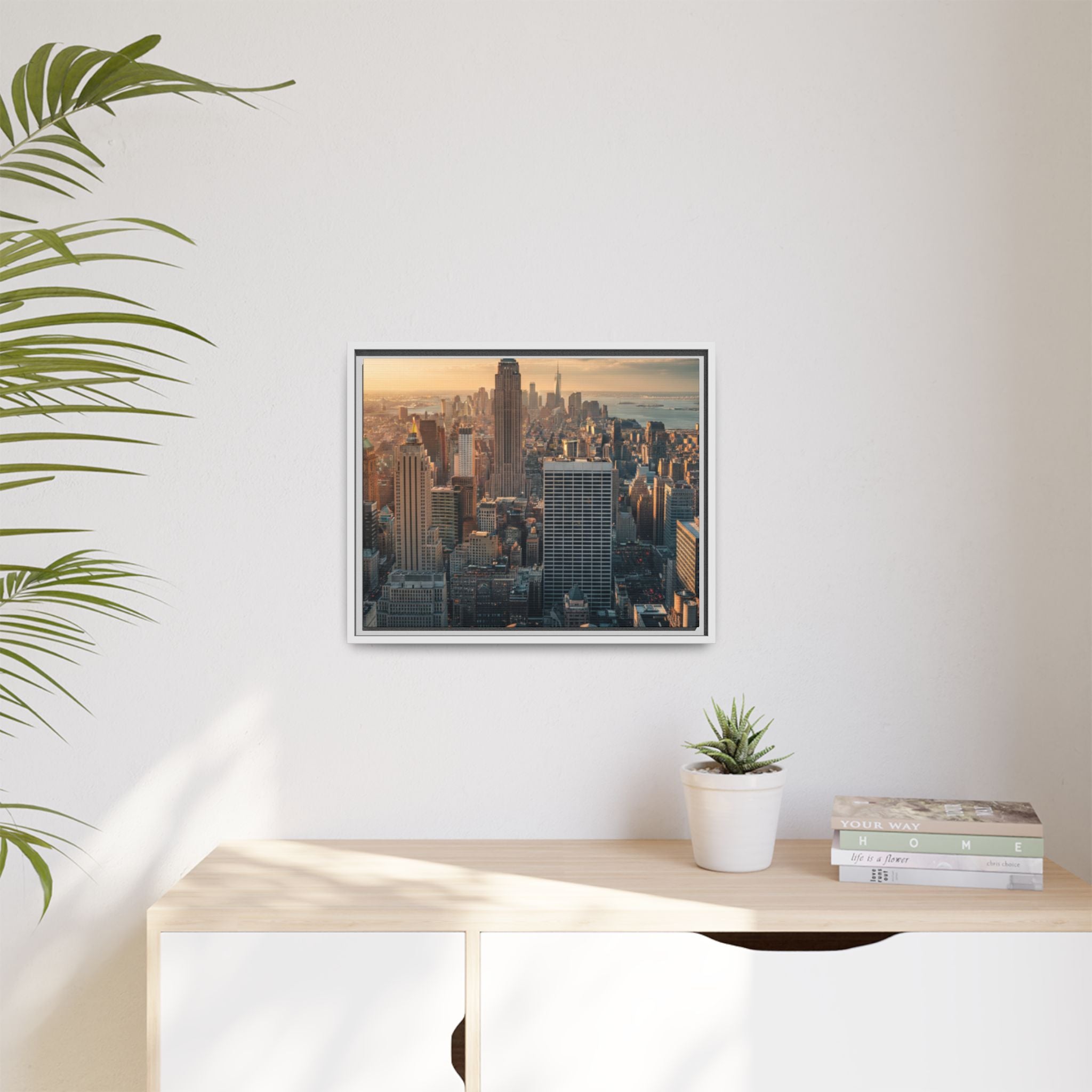 New York City Skyline at Sunset - Framed Art