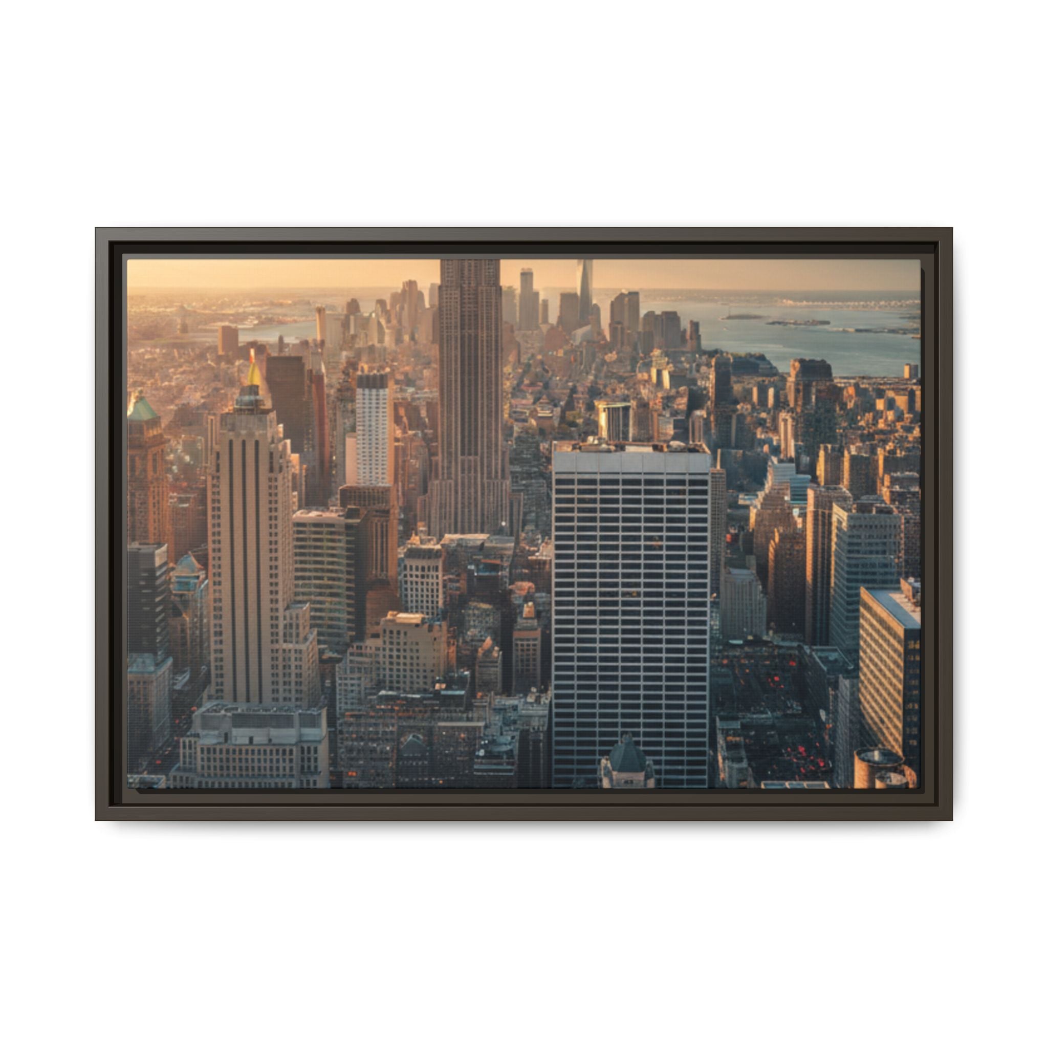 New York City Skyline at Sunset - Framed Art