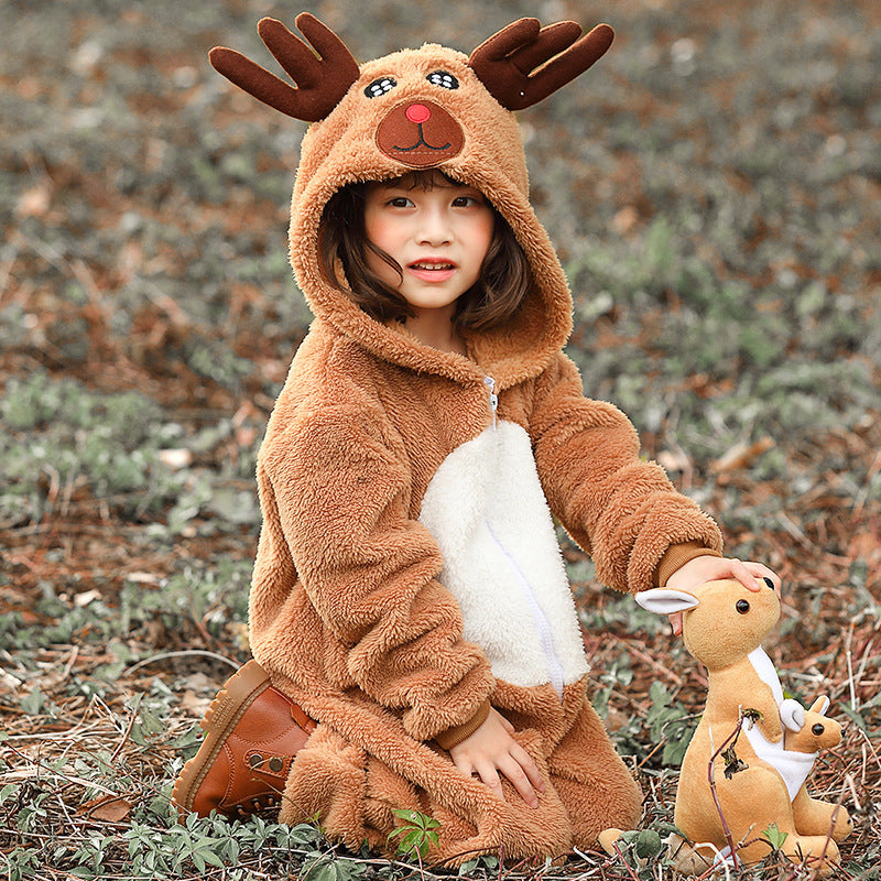 Christmas cosplay parent-child animal costumes Christmas reindeer and elk costumes