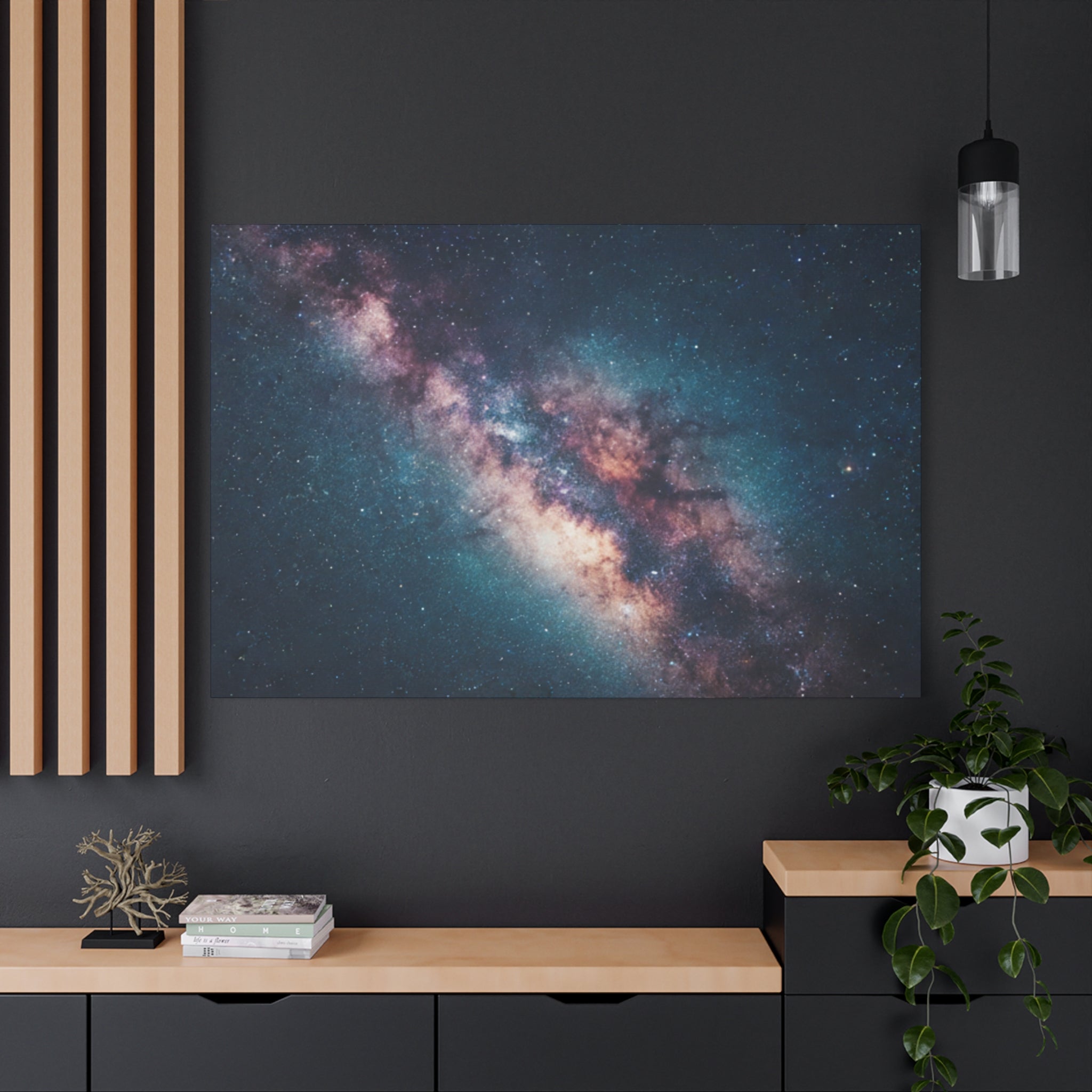 Milky Way Galaxy Canvas Wall Art — Stretched Space Photography Print