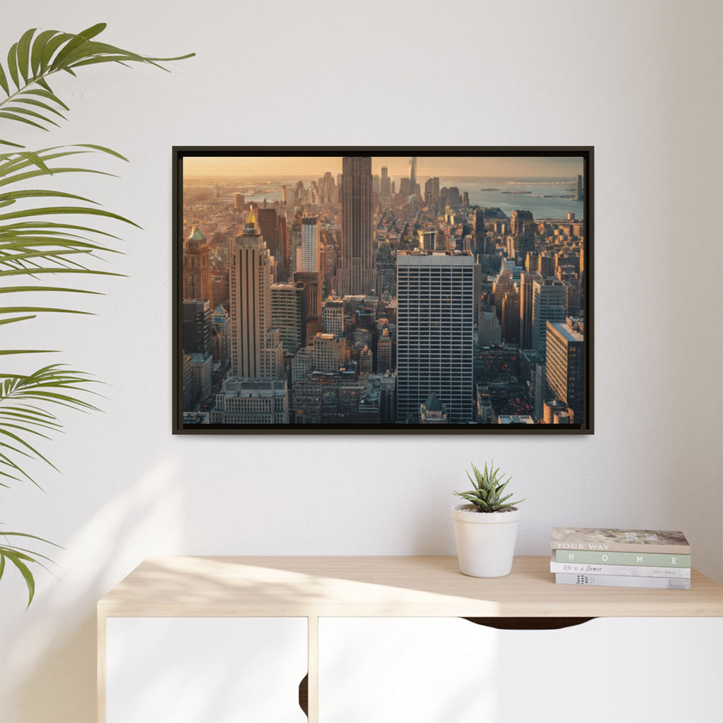 New York City Skyline at Sunset - Framed Art