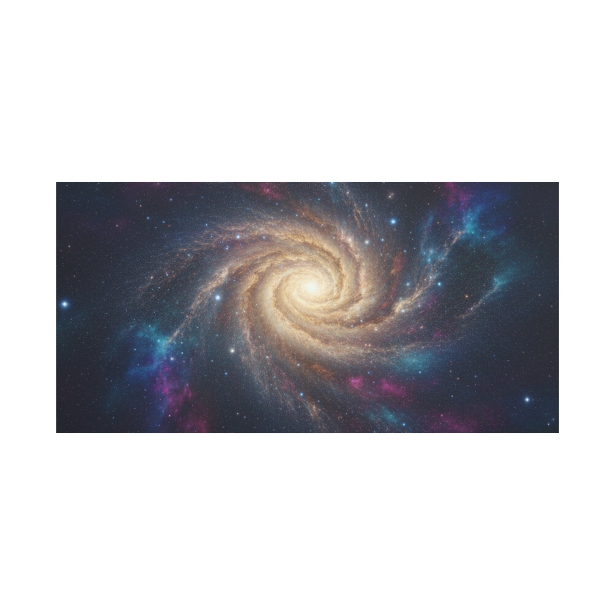 Spiral Galaxy Matte Canvas Wall Art – Stretched Space Nebula Print