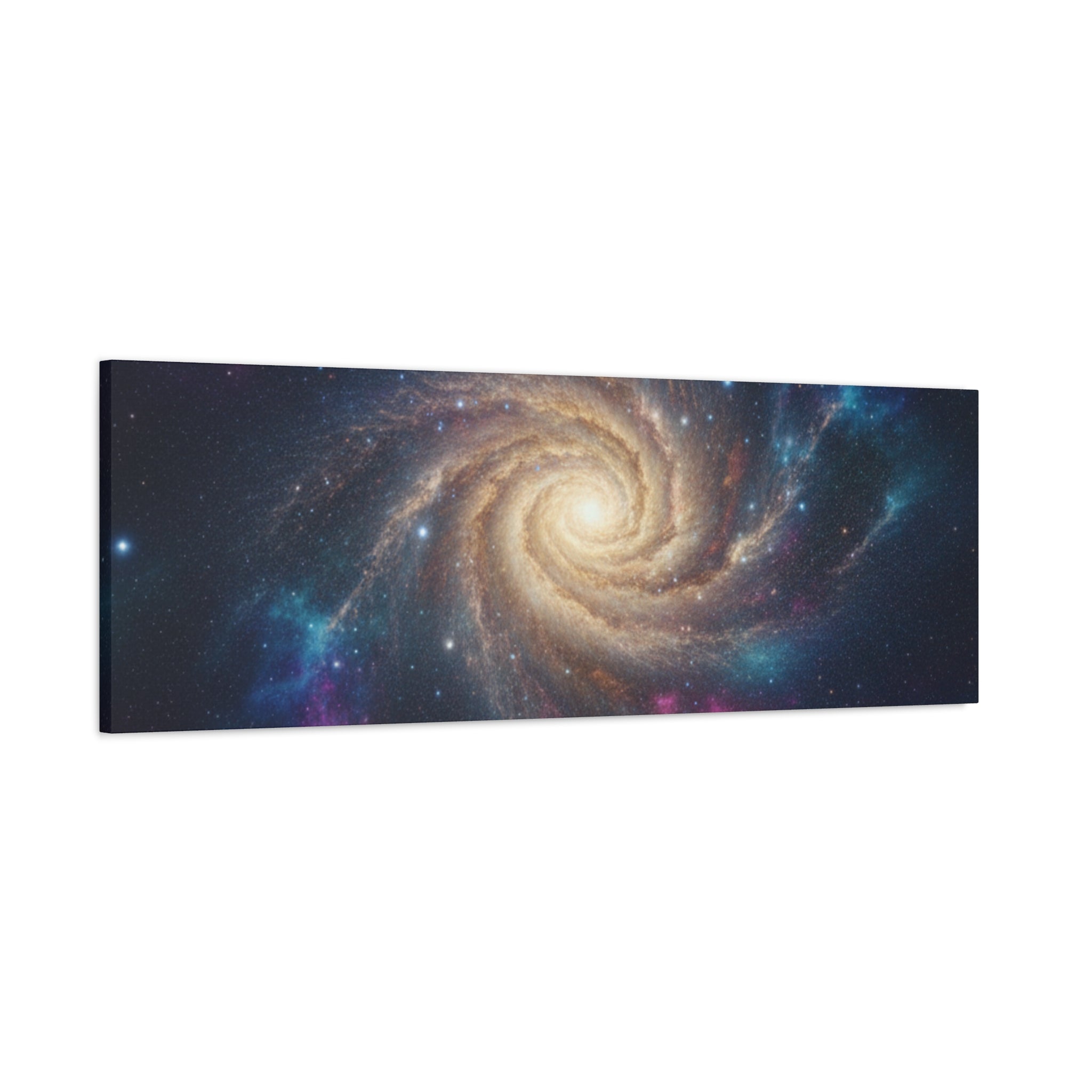 Spiral Galaxy Matte Canvas Wall Art – Stretched Space Nebula Print