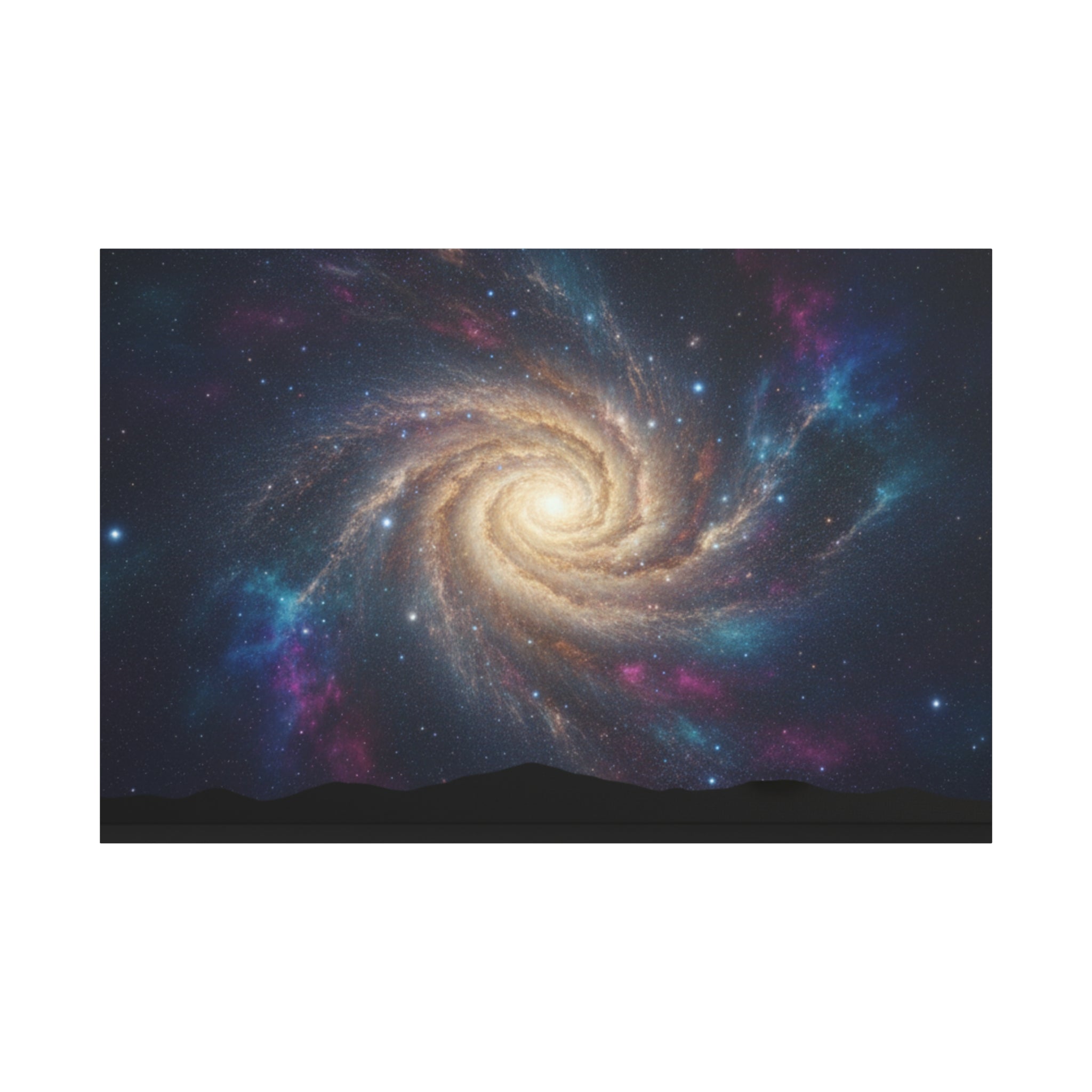 Spiral Galaxy Matte Canvas Wall Art – Stretched Space Nebula Print