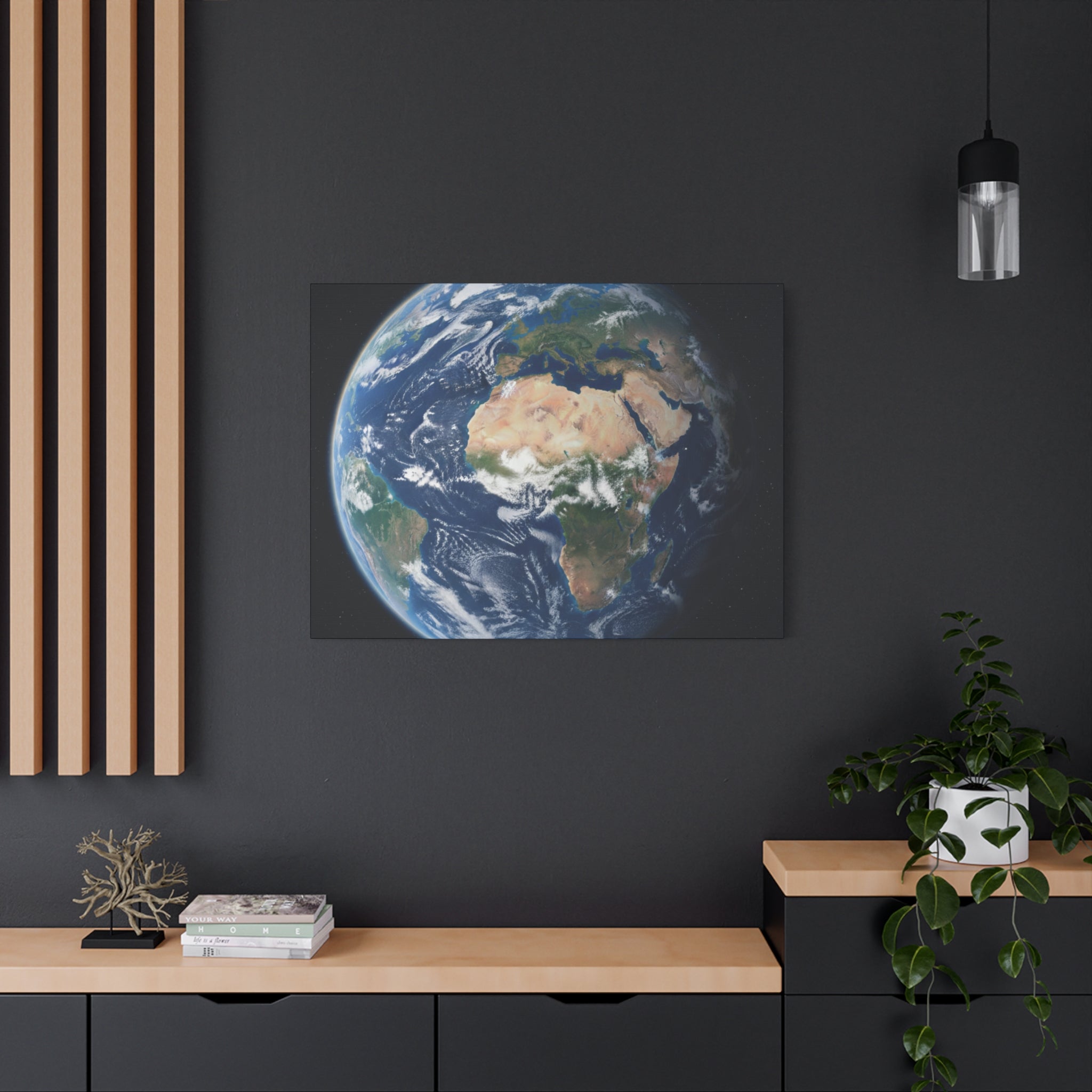 Earth from Space Stunning Image — Planet Globe Wall Art, Africa View
