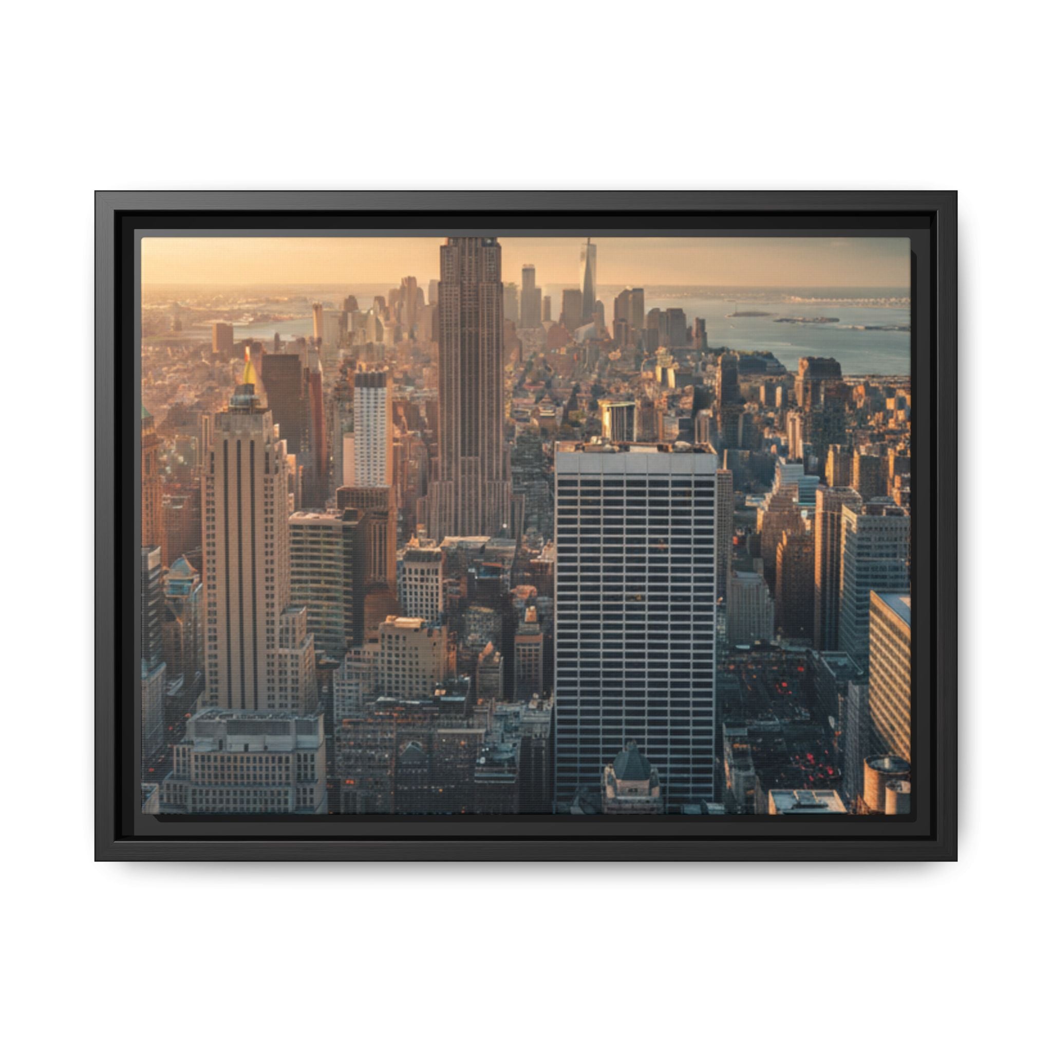 New York City Skyline at Sunset - Framed Art