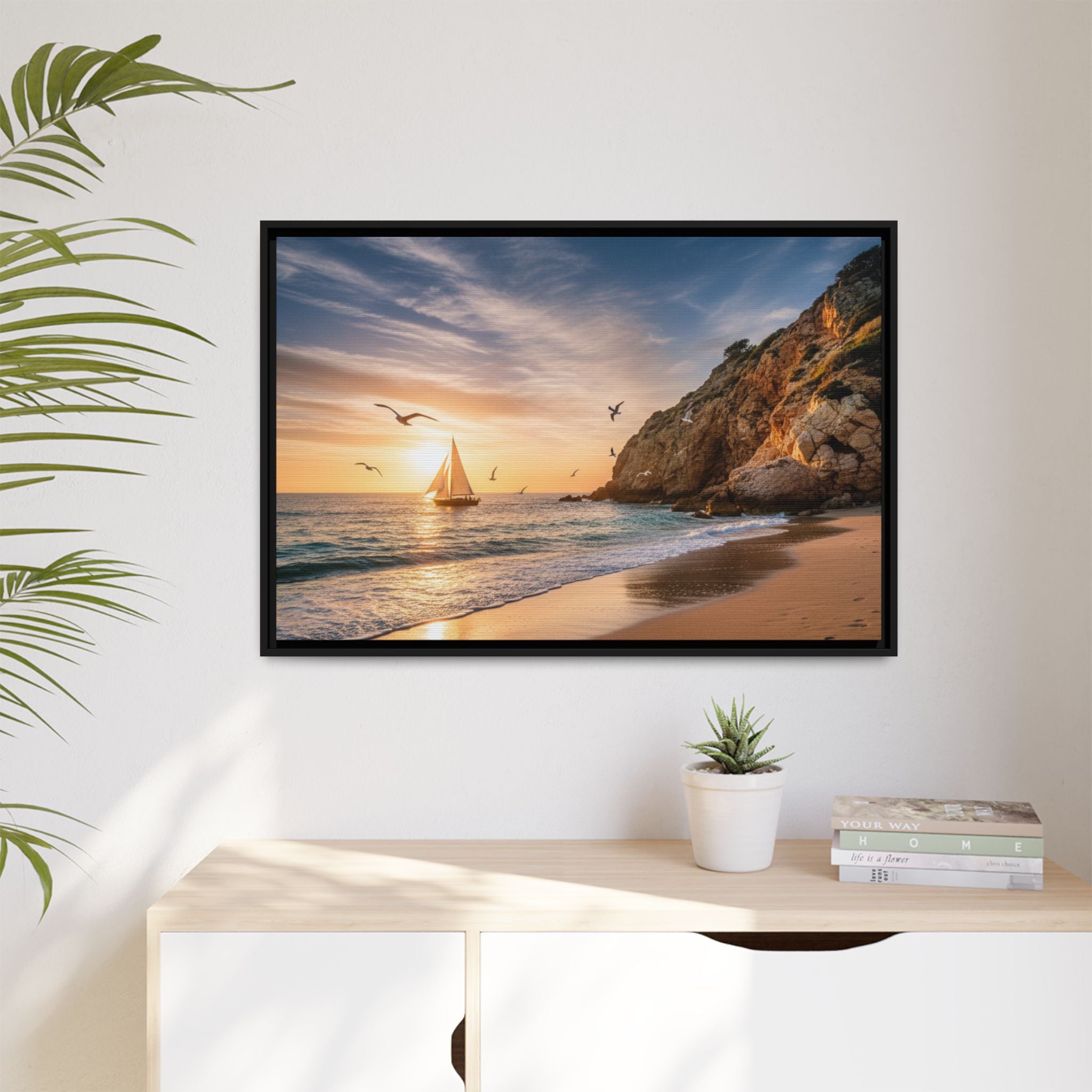 Sunset Sail Beach Landscape - Stunning Image!