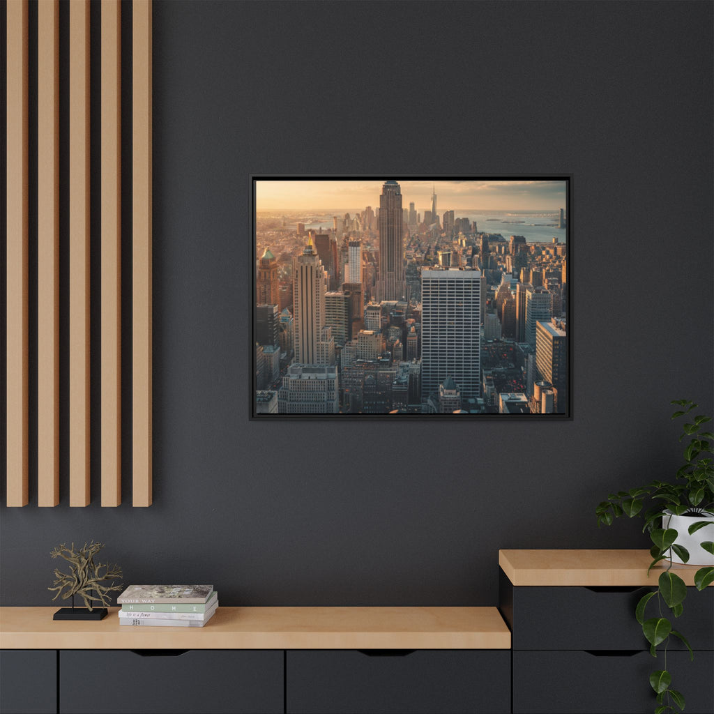 New York City Skyline at Sunset - Framed Art