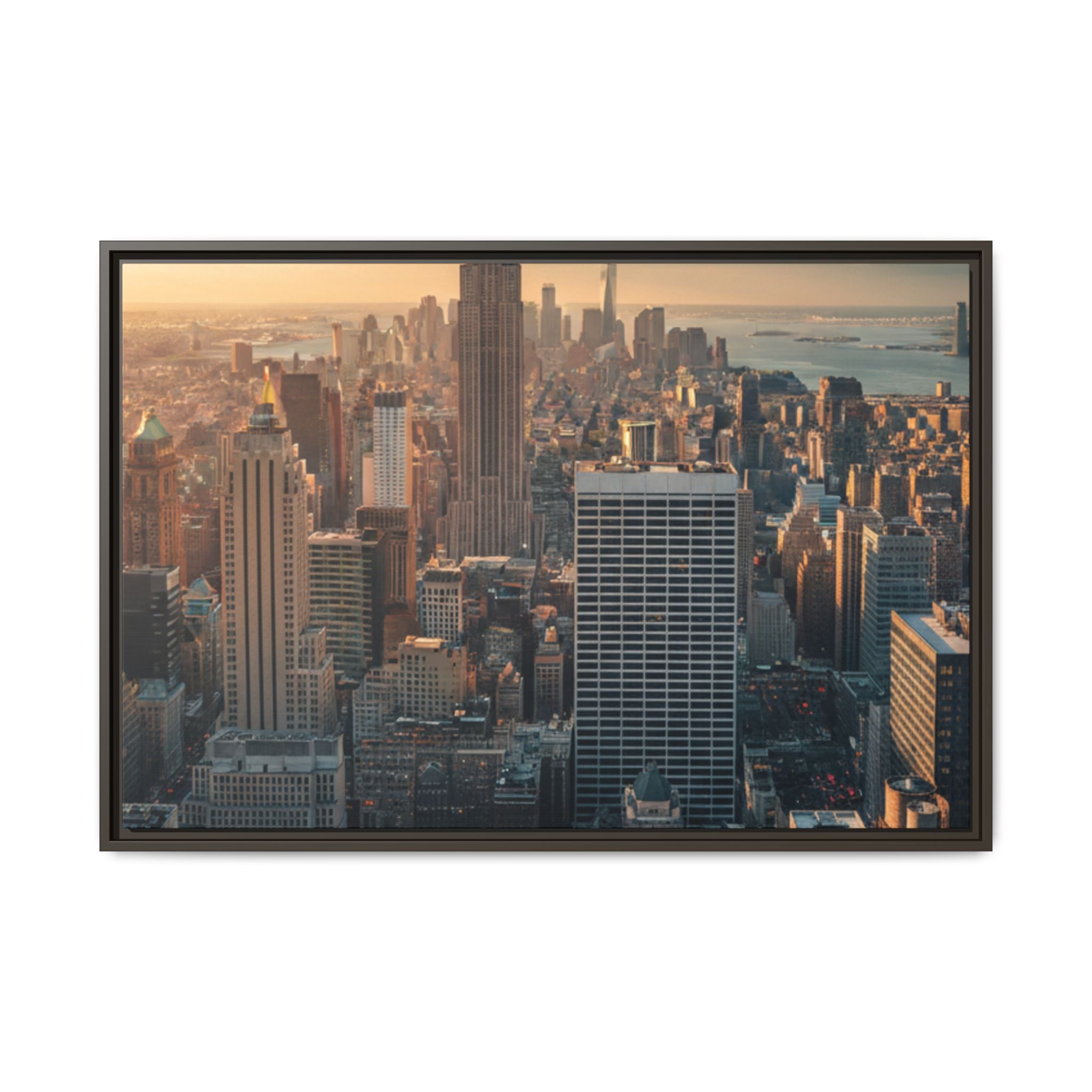 New York City Skyline at Sunset - Framed Art