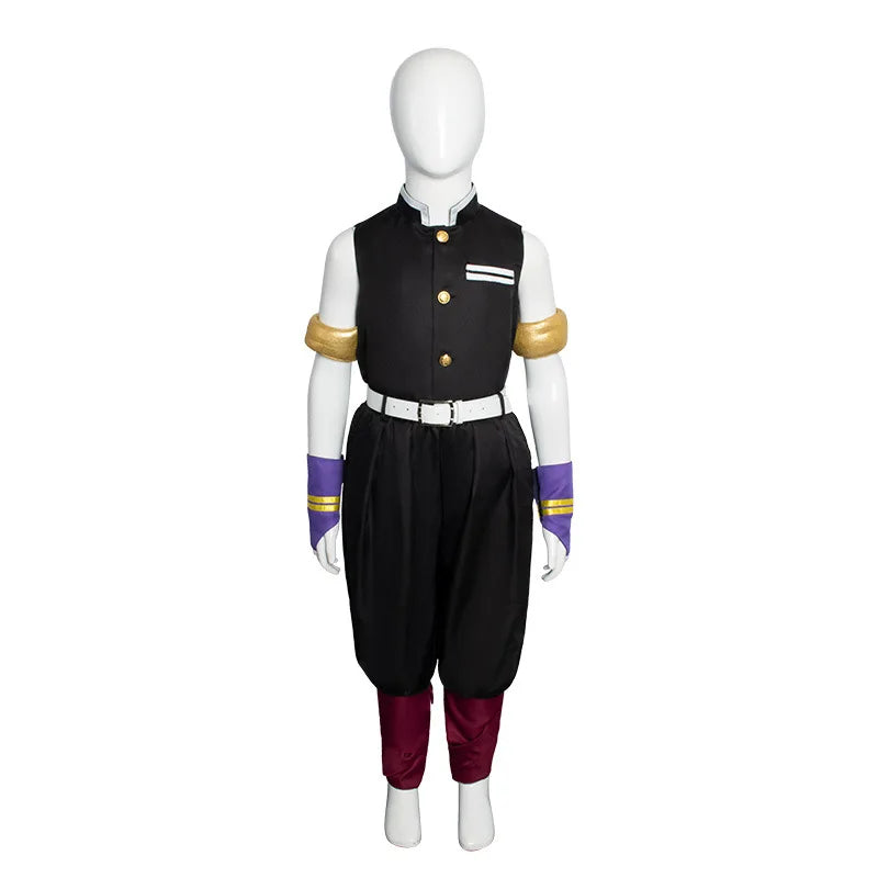 Anime Uzui Tengen Full Set for Kids Boys Girls Halloween Christmas Party Cosplay Costumes Gift for Kid
