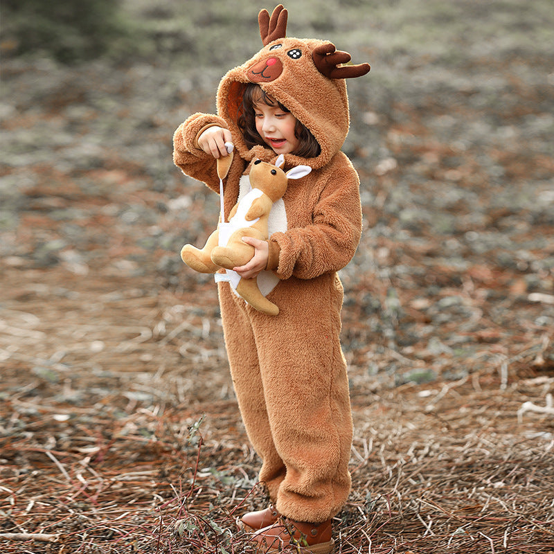 Christmas cosplay parent-child animal costumes Christmas reindeer and elk costumes