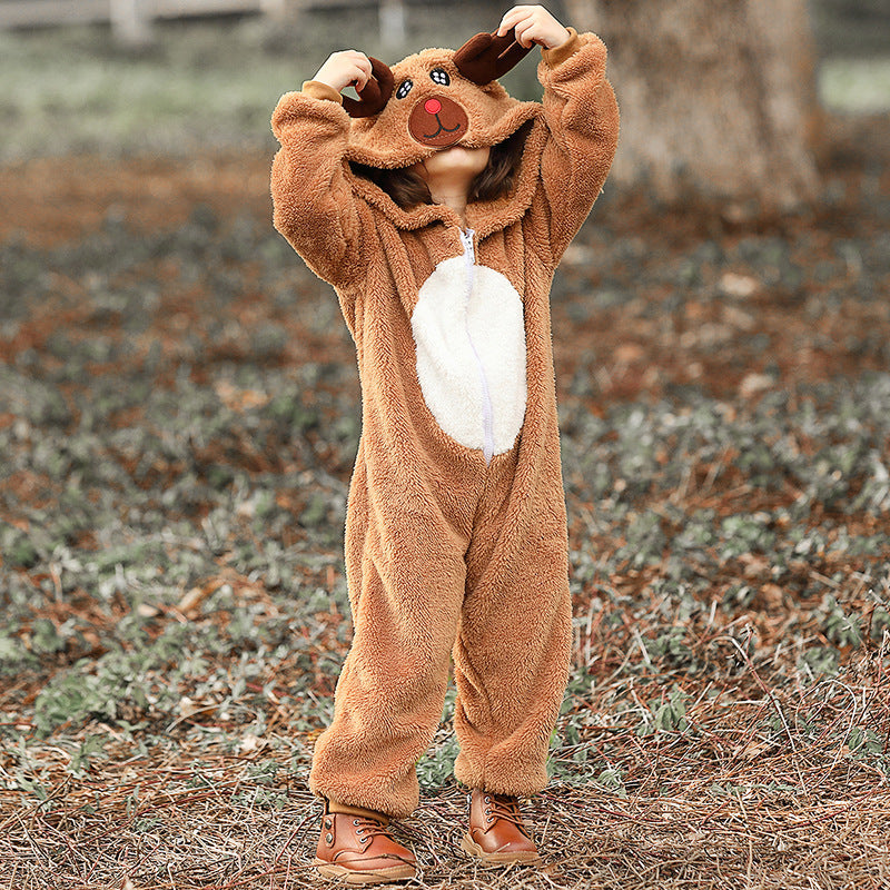 Christmas cosplay parent-child animal costumes Christmas reindeer and elk costumes